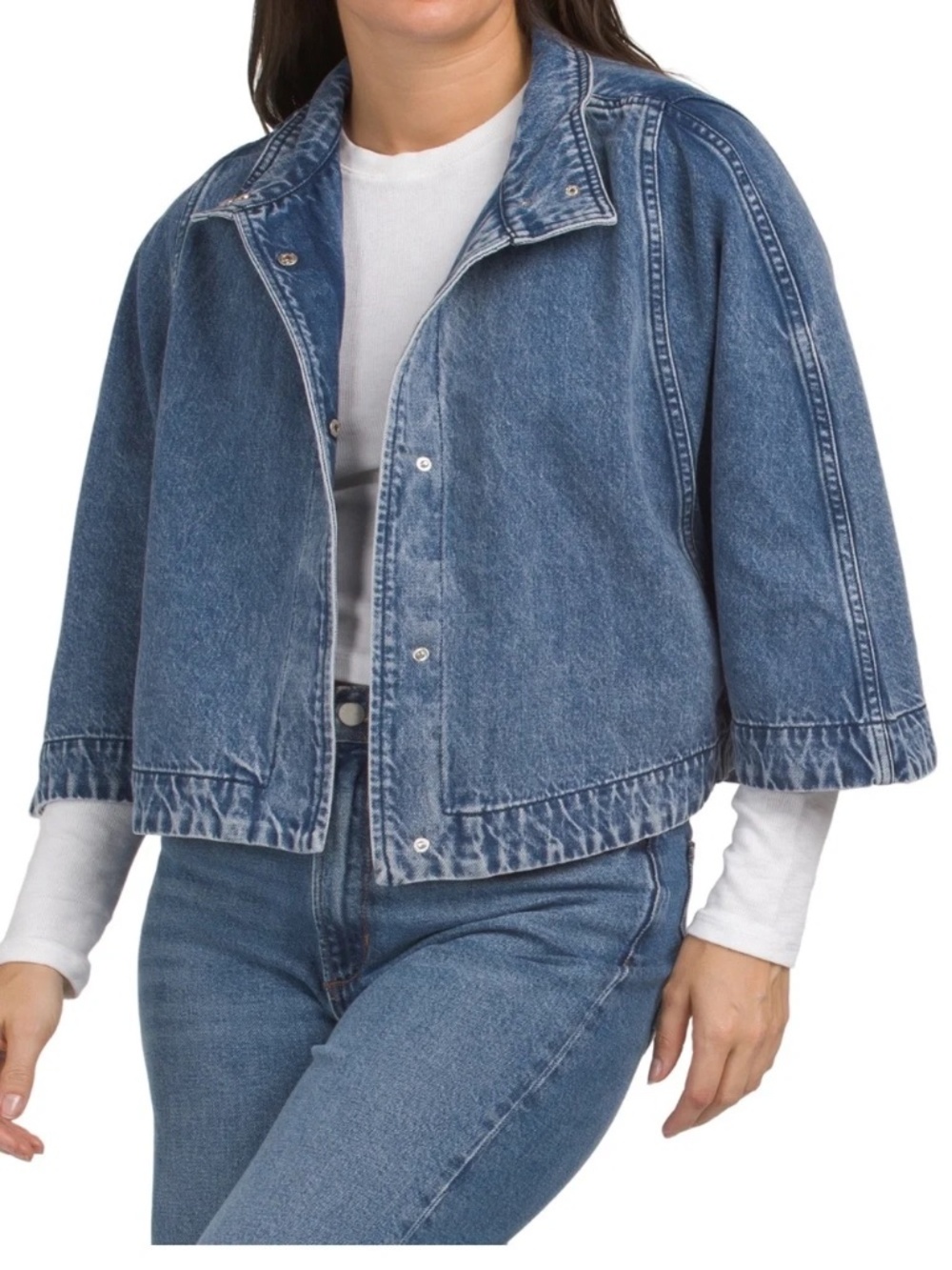 House of Harlow 1960 Denim Cape Jacket